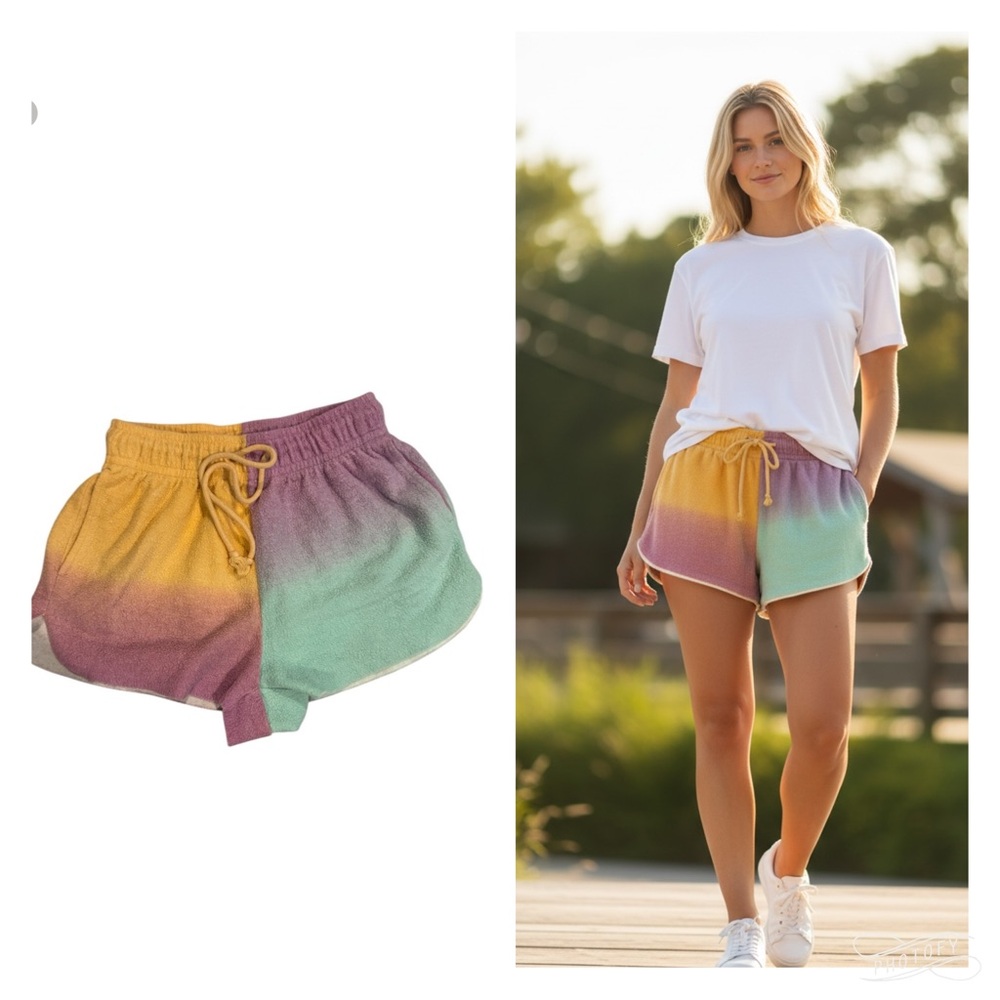 Wild Fable Yellow, Purple,‎ and Green Athletic Shorts